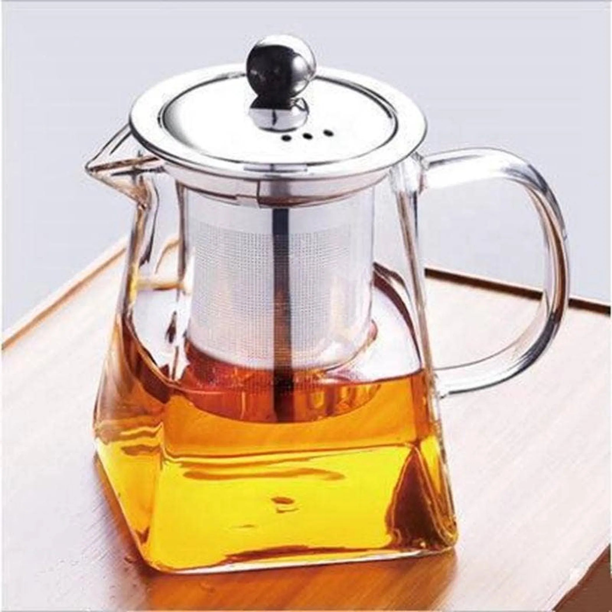Glass Teapot With Stainless Steel Infuser