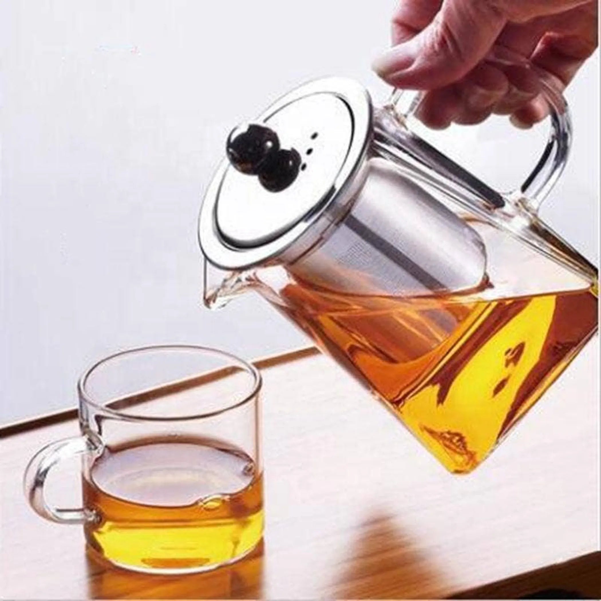 Glass Teapot With Stainless Steel Infuser