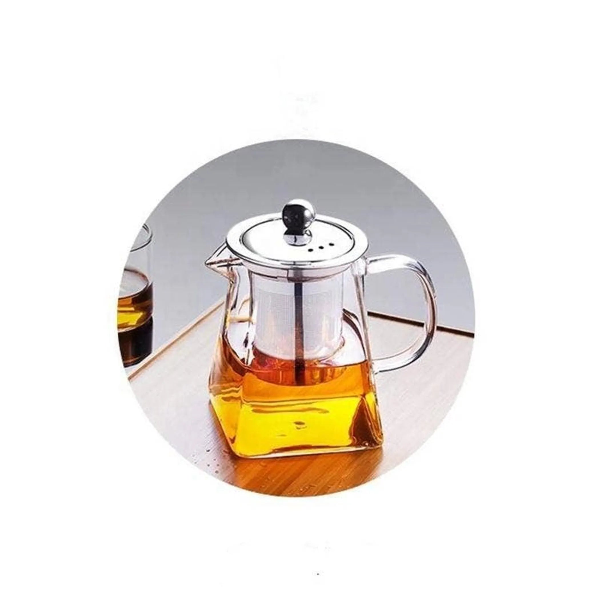 Glass Teapot With Stainless Steel Infuser