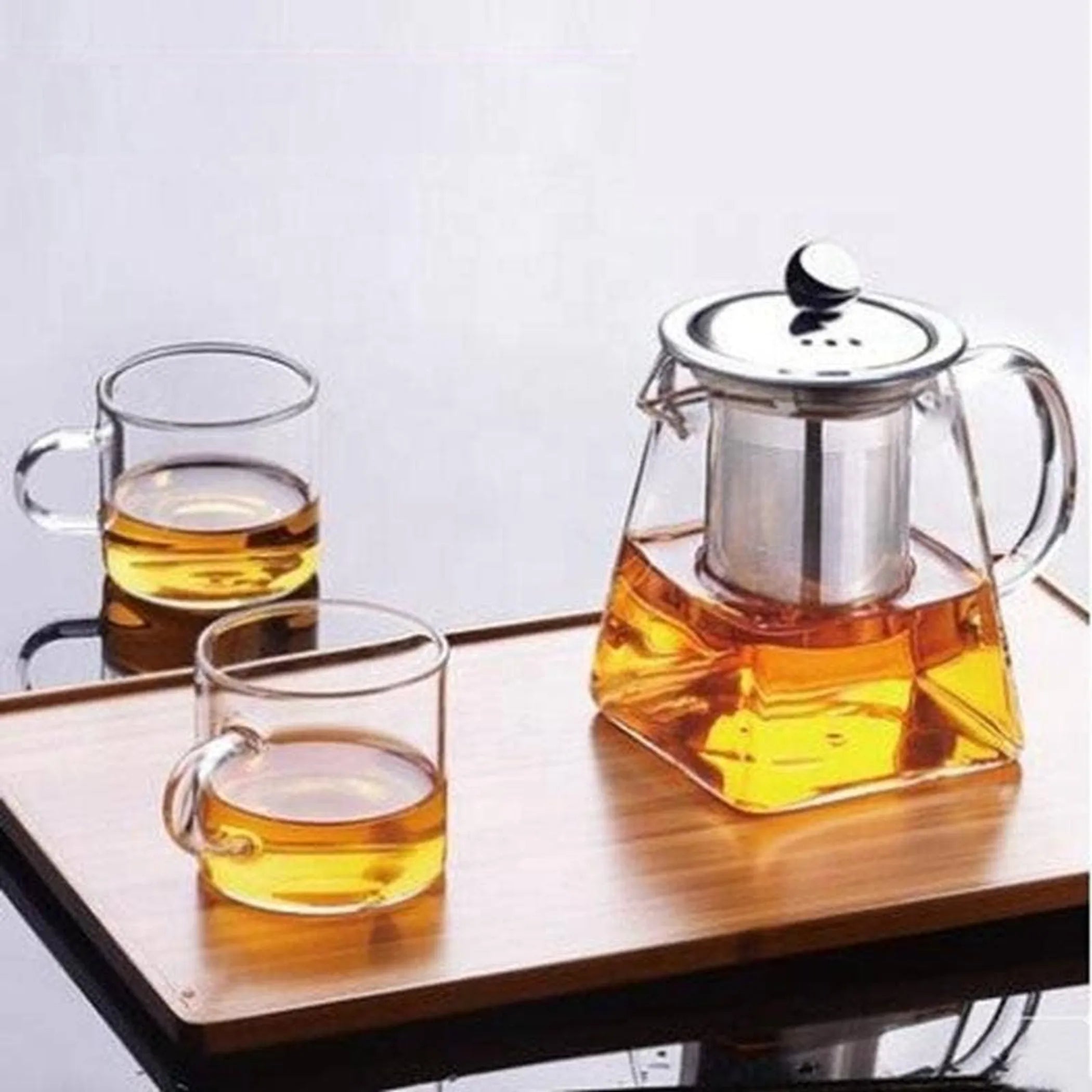Glass Teapot With Stainless Steel Infuser